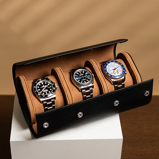 Watch Roll 3 watches - Black&Brown Masterpiece